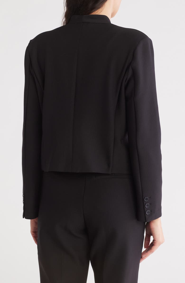 NORDSTROM RACK Open Front Stretch Ponte Blazer, Alternate, color, Black