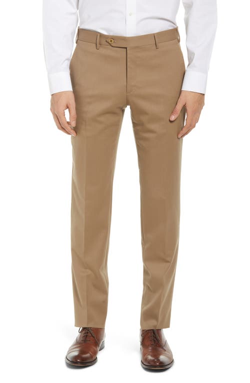 Zanella Parker Stretch Wool Trousers in Tan 