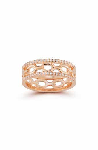 CHLOE AND MADISON Cubic Zirconia Link Band Ring