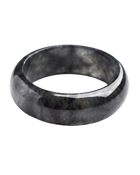 Sesame Grey Jade Ring