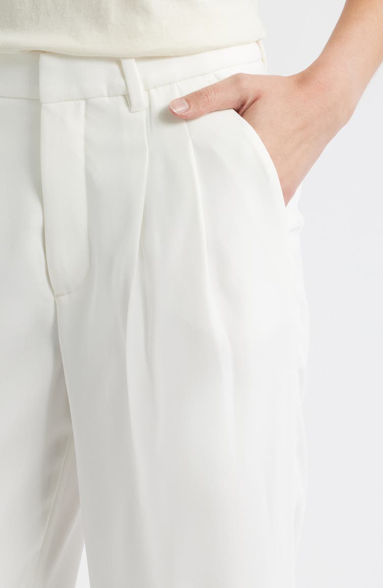 Mavi Jeans Pleated Straight Leg Pants, Alternate, color, Coconut Milk