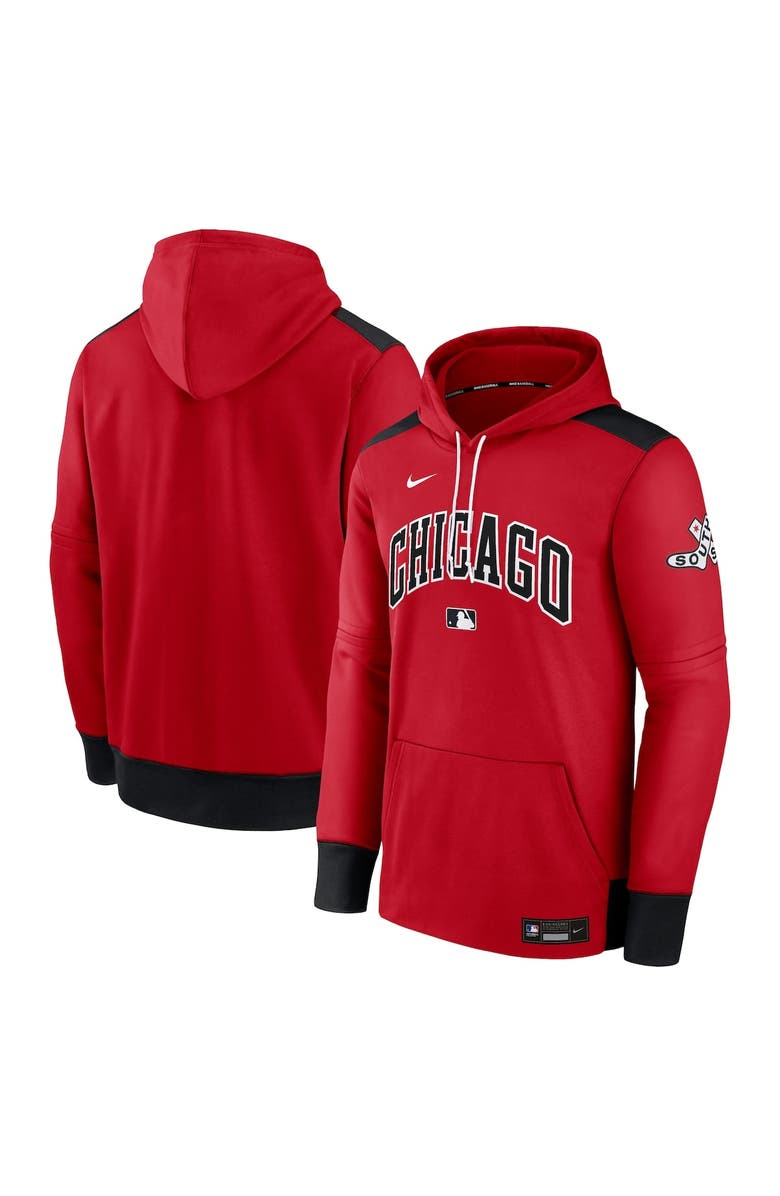 Nike Men's Nike Red/Black Chicago White Sox 2025 City Connect Authentic Collection Performance Pullover Hoodie, Alternate, color, Red