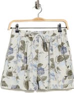 Melrose and Market Floral Cotton Blend Pull-On Shorts