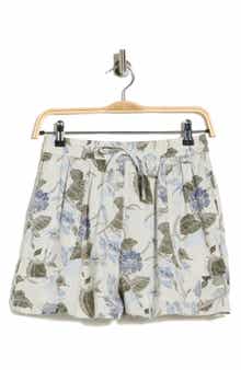 Melrose and Market Floral Cotton Blend Pull-On Shorts