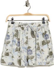 Melrose and Market Floral Cotton Blend Pull-On Shorts