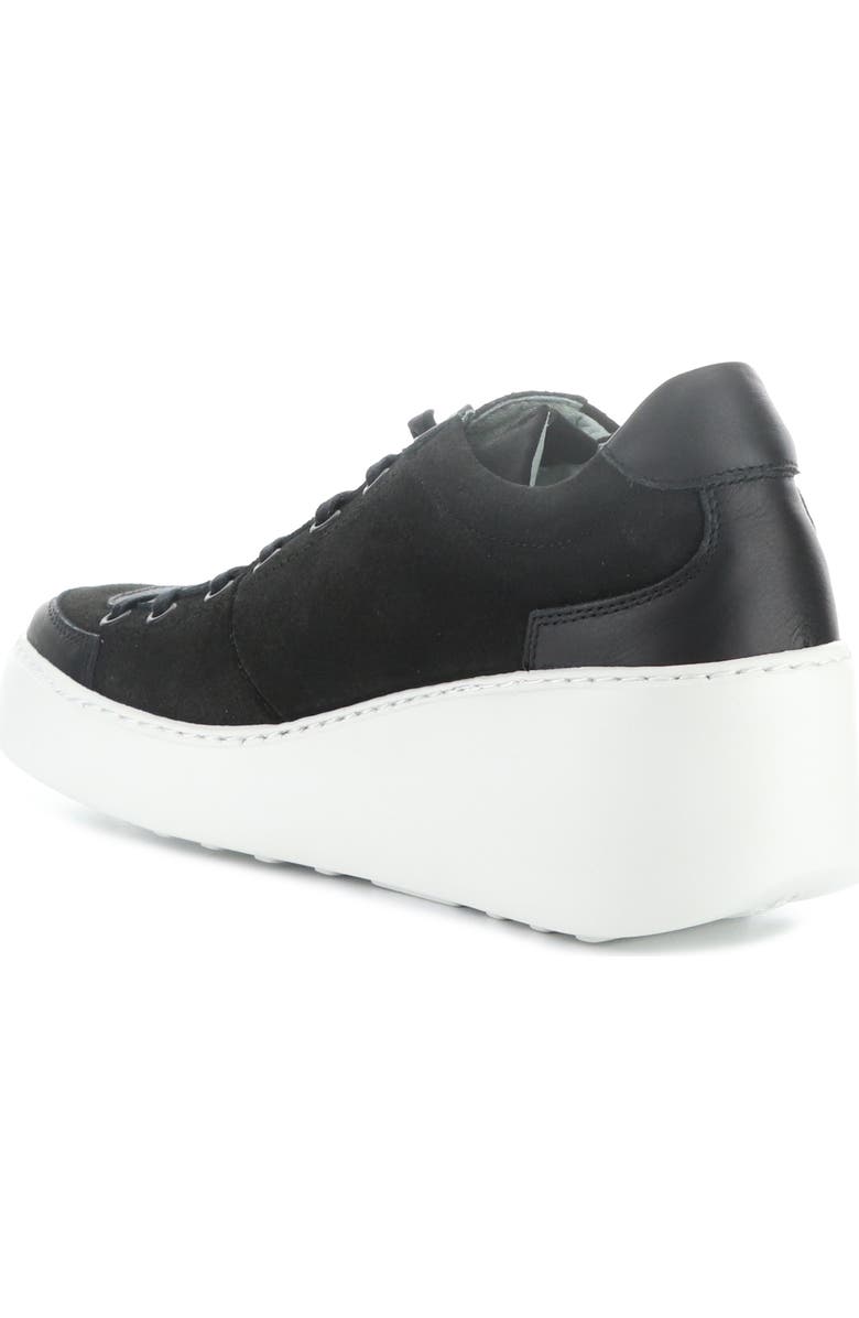 Fly London Dufy Platform Wedge Sneaker, Alternate, color, Black