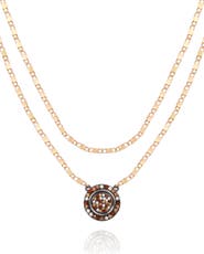 Vince Camuto Crystal Pendant Set of 2 Chain Necklaces