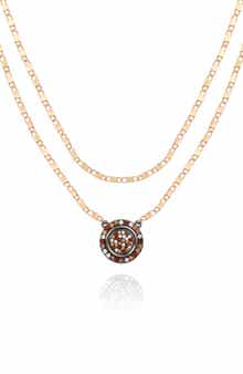 Vince Camuto Crystal Pendant Set of 2 Chain Necklaces