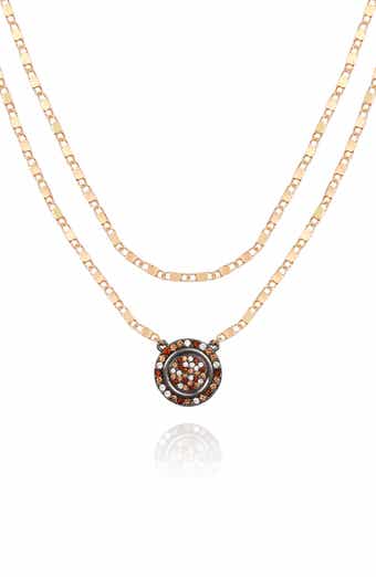 Vince Camuto Crystal Pendant Set of 2 Chain Necklaces