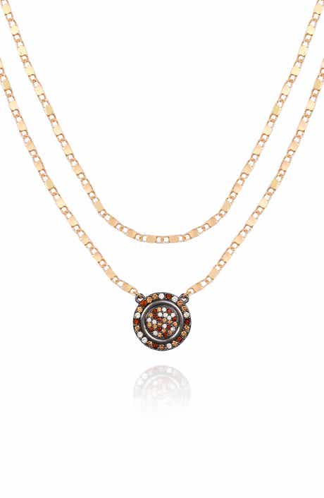 Vince Camuto Crystal Pendant Set of 2 Chain Necklaces