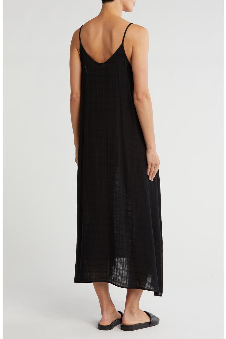 Textured Flowy Cover-Up Dress, Alternate, color, BLACK