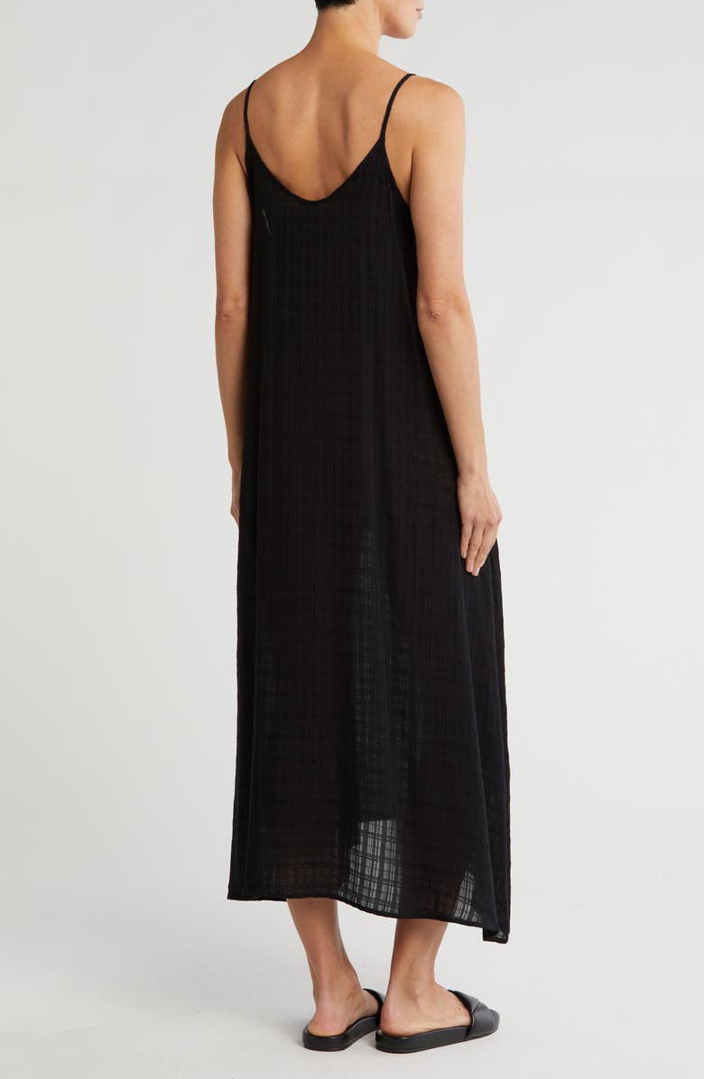 NORDSTROM RACK Textured Flowy Cover-Up Dress, Alternate, color, Black