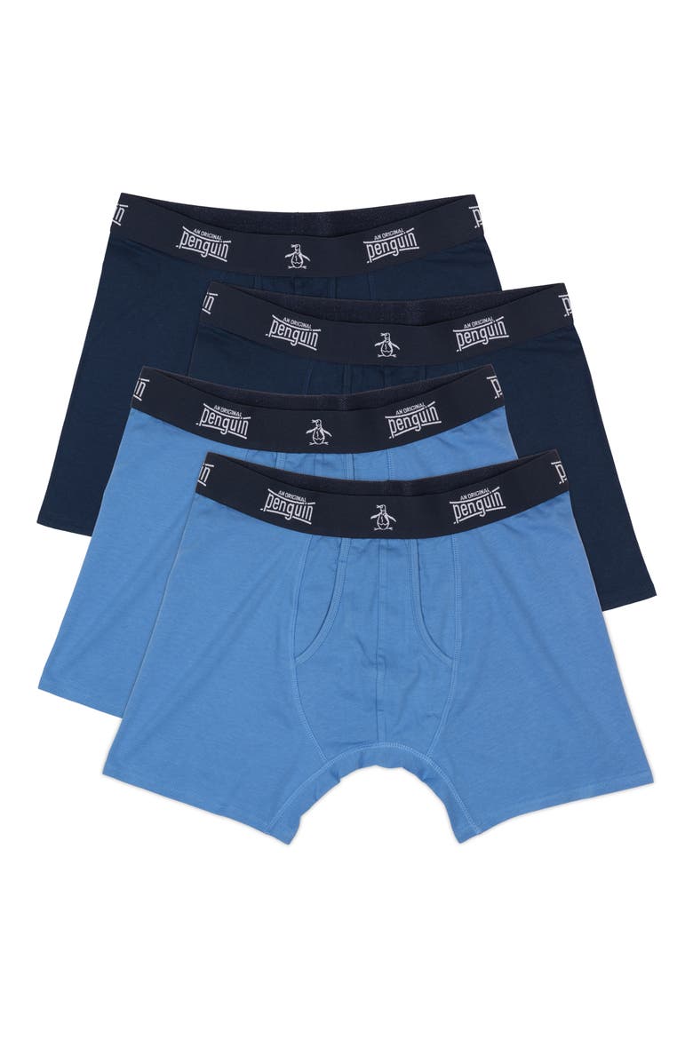 Assorted 4-Pack Boxer Briefs, Main, color, BLUE/ NAVY