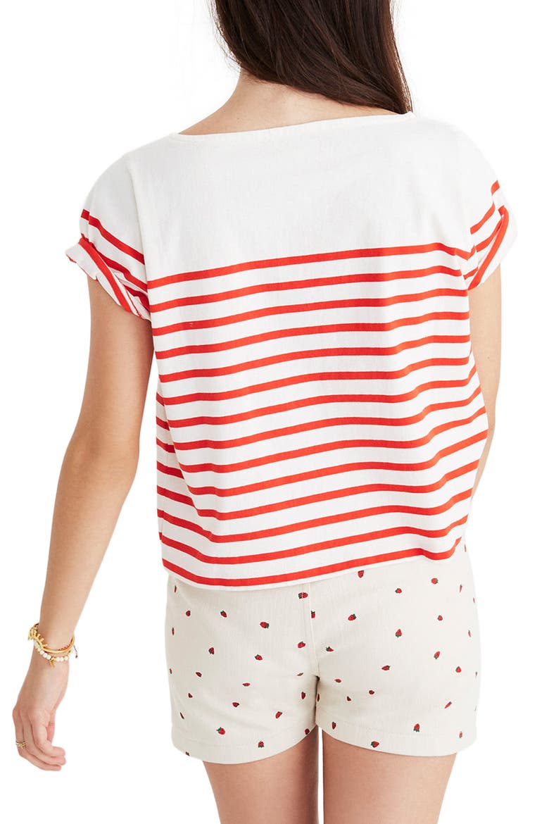 Setlist Boxy Stripe Tee, Alternate, color, RIPE PERSIMMON