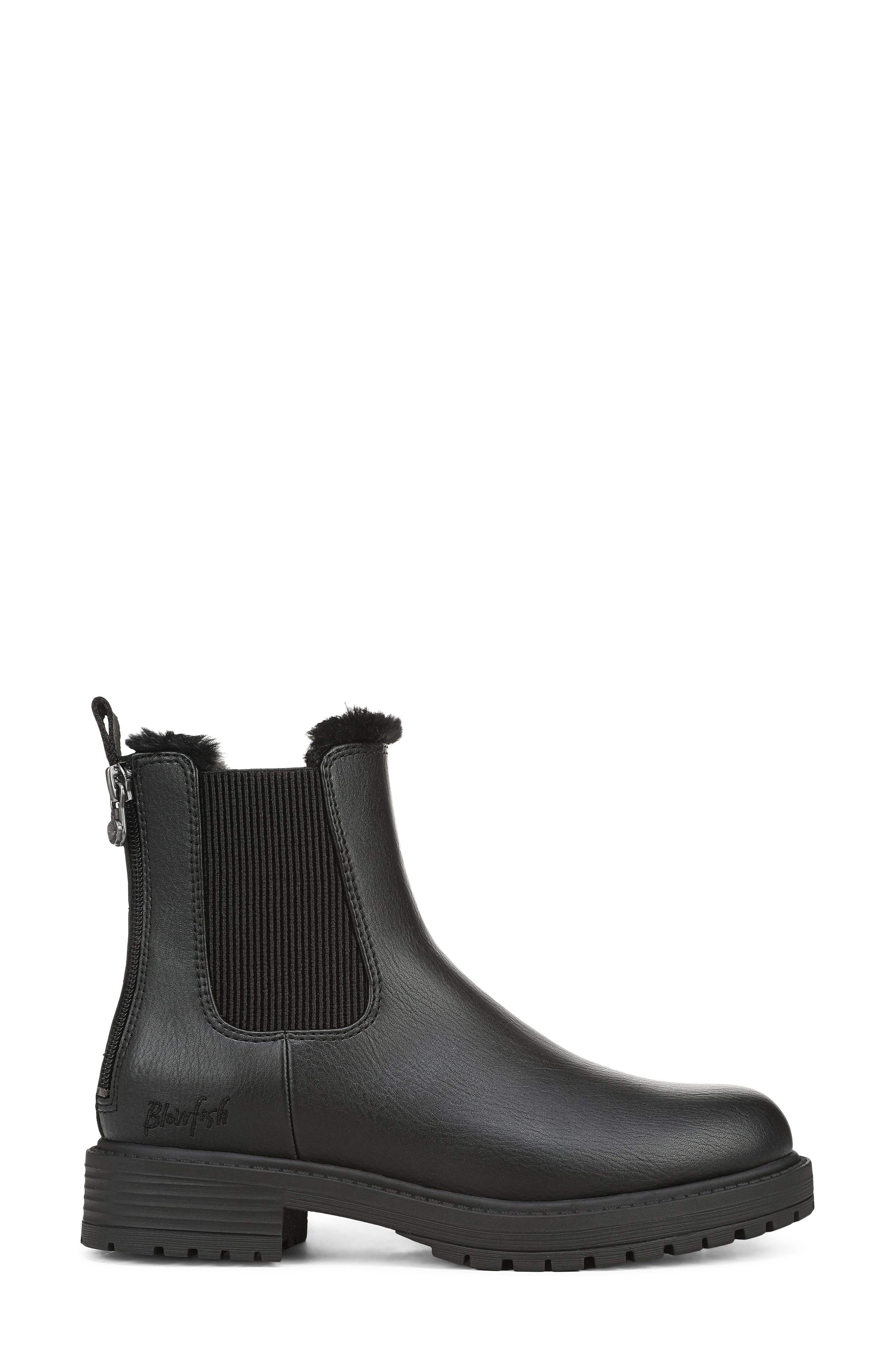 Amora Cozy Faux Leather Chelsea Boot, Alternate, color, BLACK FAUX LEATHER