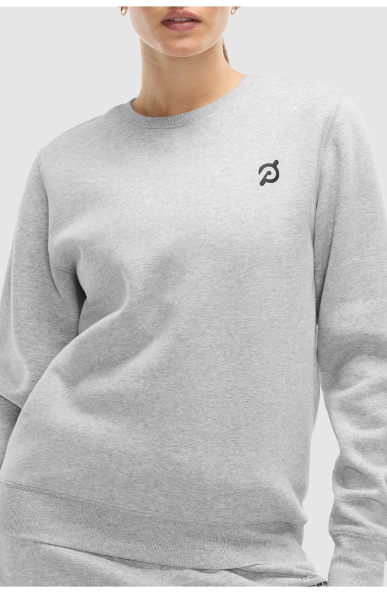 Peloton Soft Fleece Crewneck Sweatshirt, Alternate, color, Heather Grey