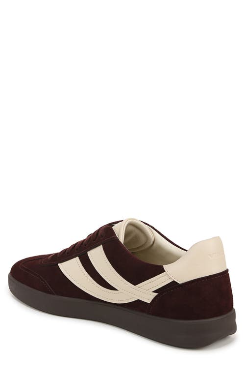 Vince Men's Oasis Mixed Leather Low-top Sneakers In Bordeaux/moonlight