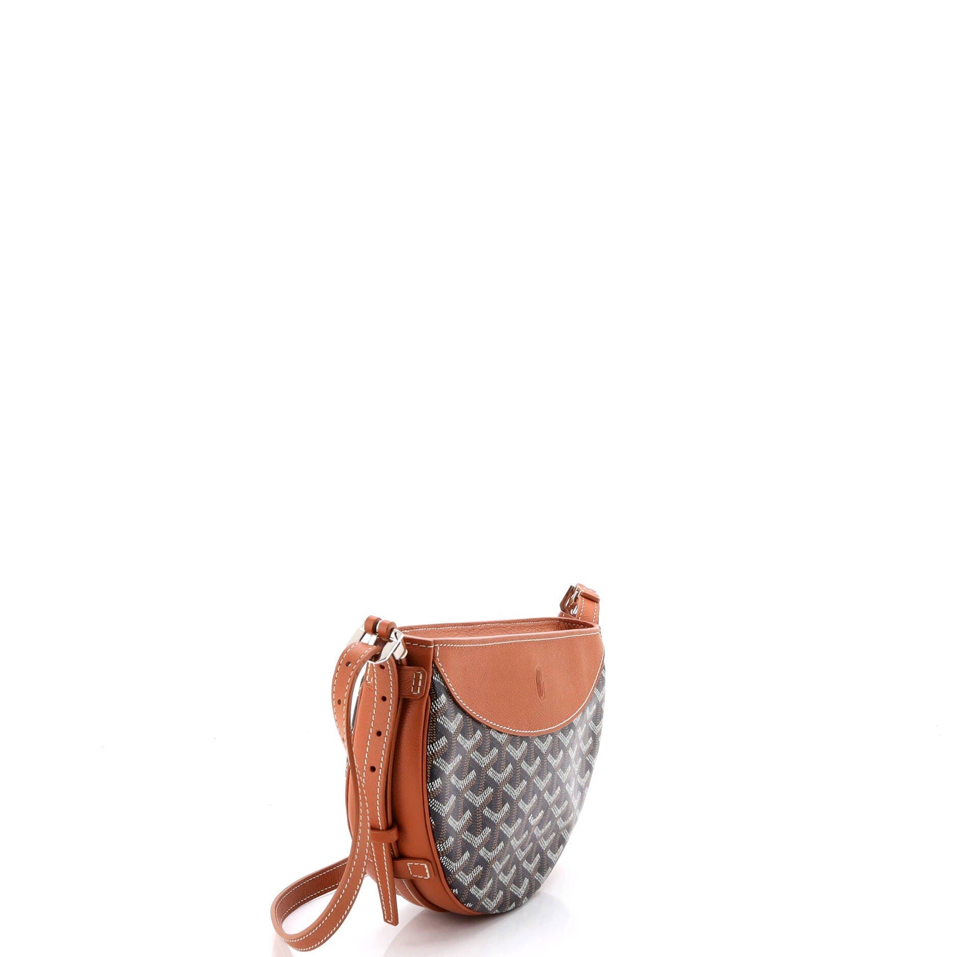 Pre-Owned Goyard Hirondelle Shoulder Bag Coated Canvas and Leather, Alternate, color, Brown