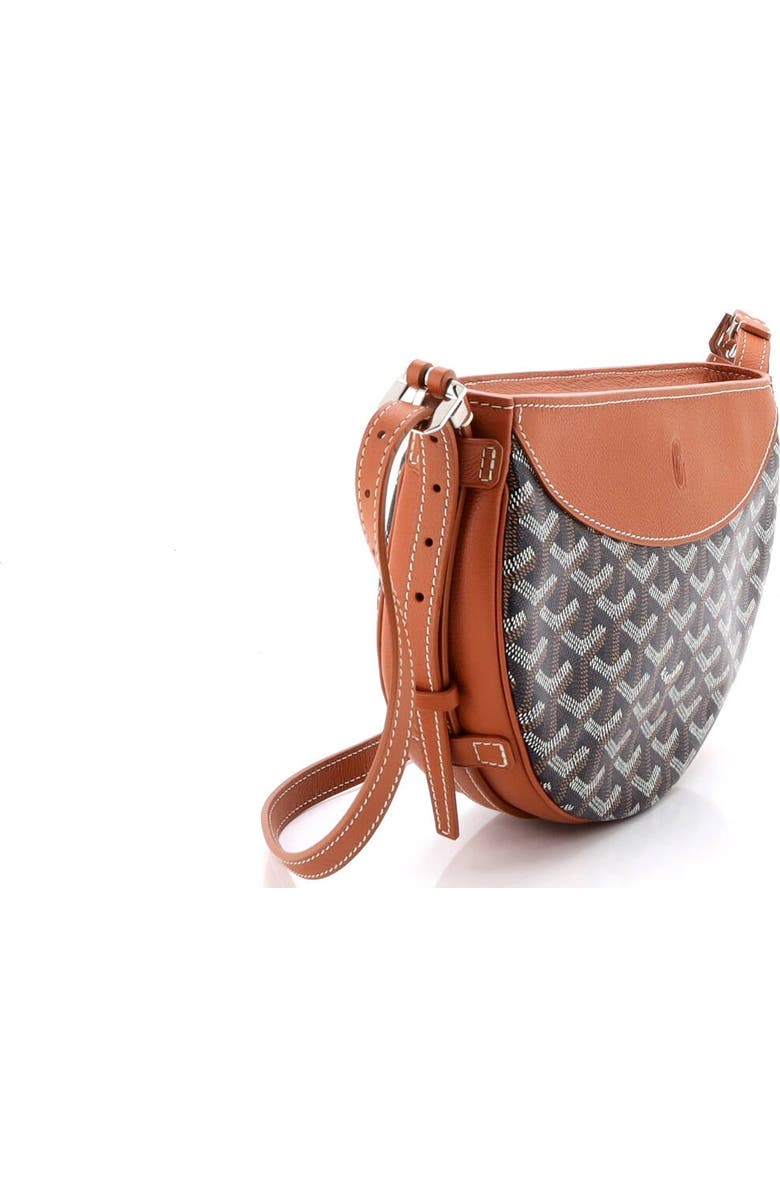 Pre-Owned Goyard Hirondelle Shoulder Bag Coated Canvas and Leather, Alternate, color, Brown