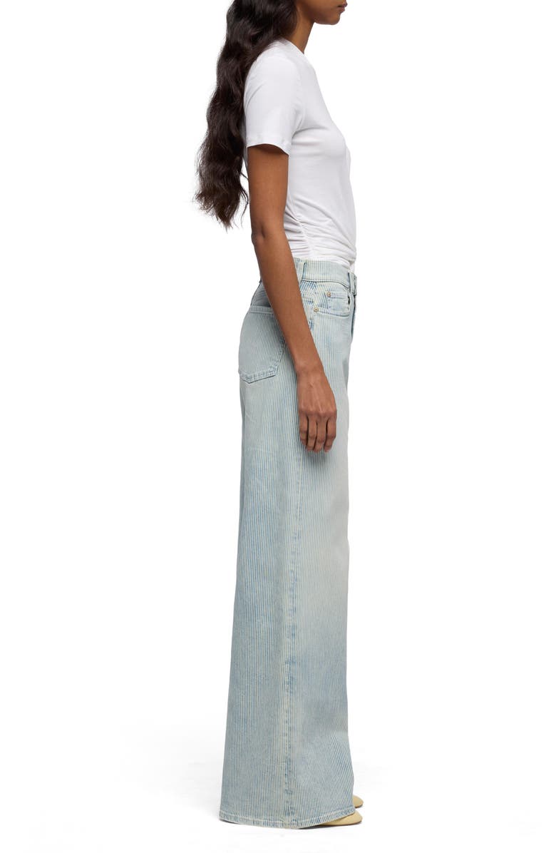 7 For All Mankind Lotta High Waist Wide Leg Jeans, Alternate, color, Stripes