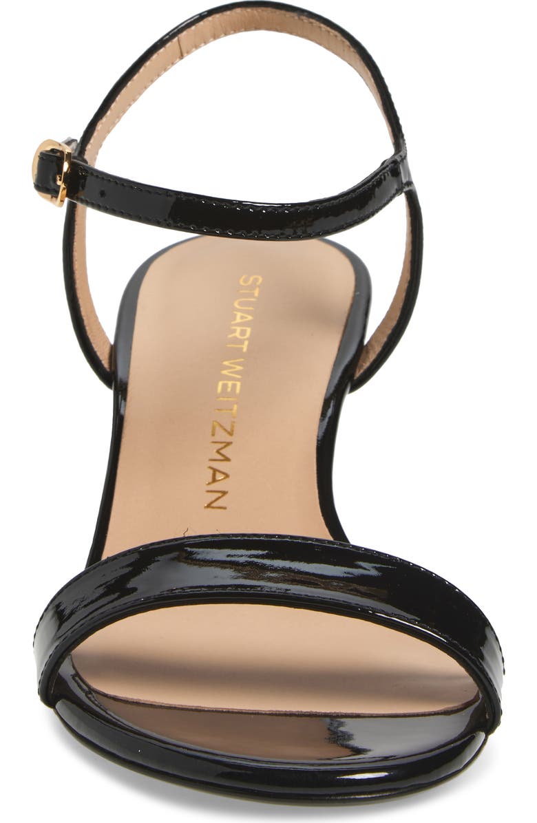 Stuart Weitzman Minimalist 50 Sandal, Alternate, color, Black