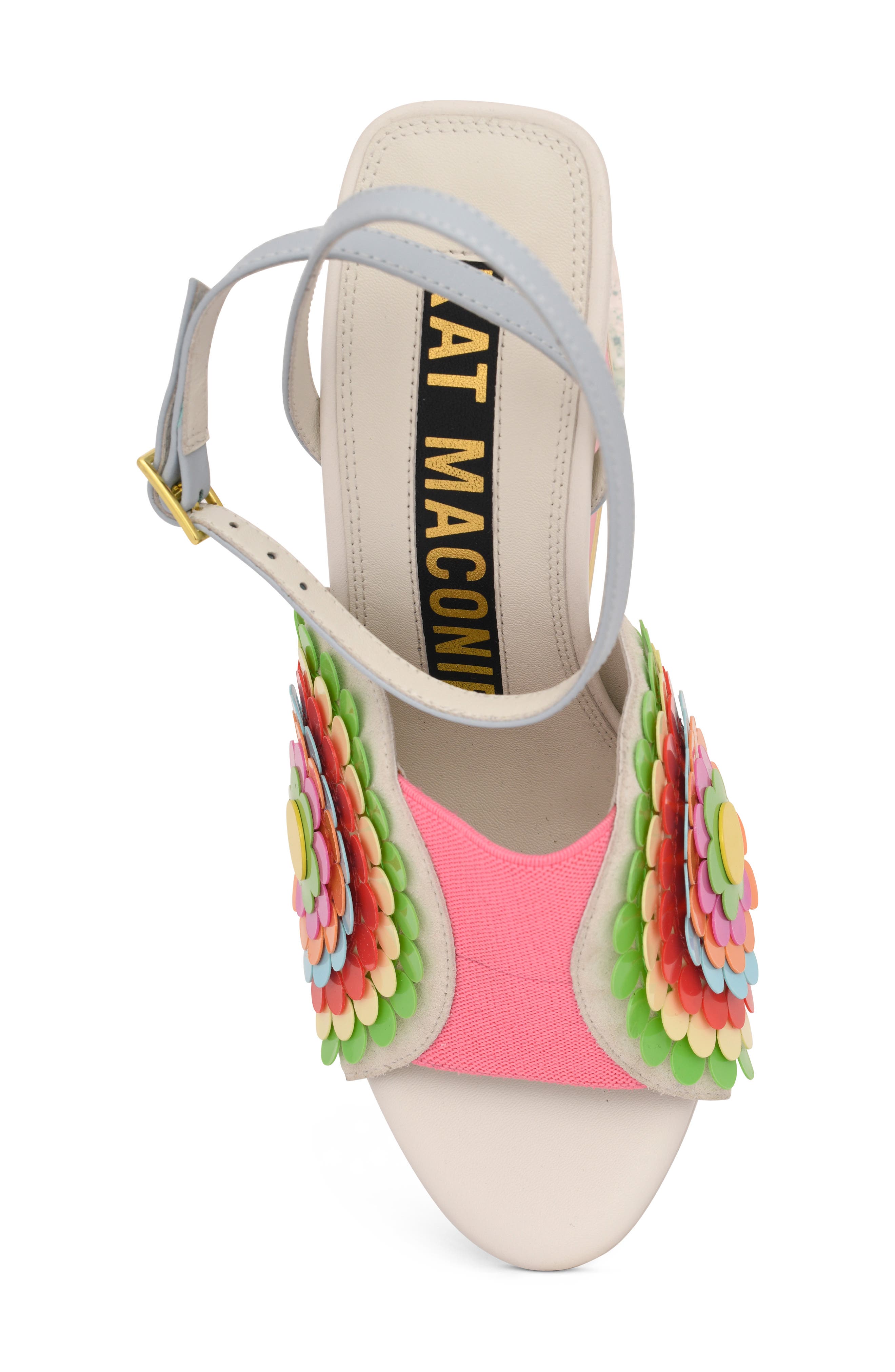 KAT MACONIE Carmel Floral Appliquè Ankle Strap Sandal, Alternate, color, 