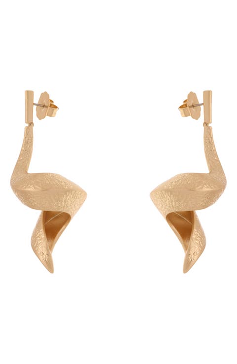 Florine Floral Twist Drop Earrings