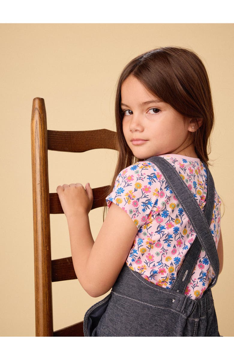 Tea Collection Wide Leg Denim-Like Overalls, Alternate, color, Indigo