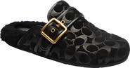 COACH Archival Buckle Embossed Suede Clog