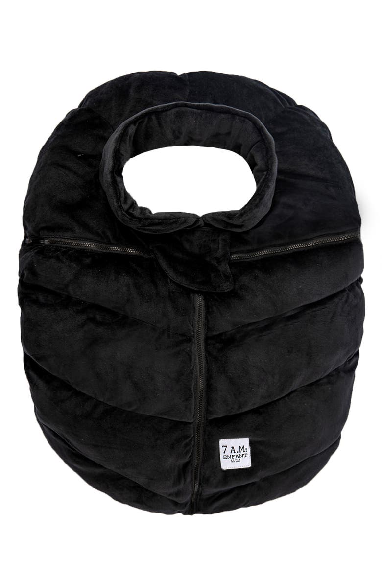 7 A.M. Enfant 7 A.M. Faux Shearling Trim Car Seat Cocoon, Main, color, 
