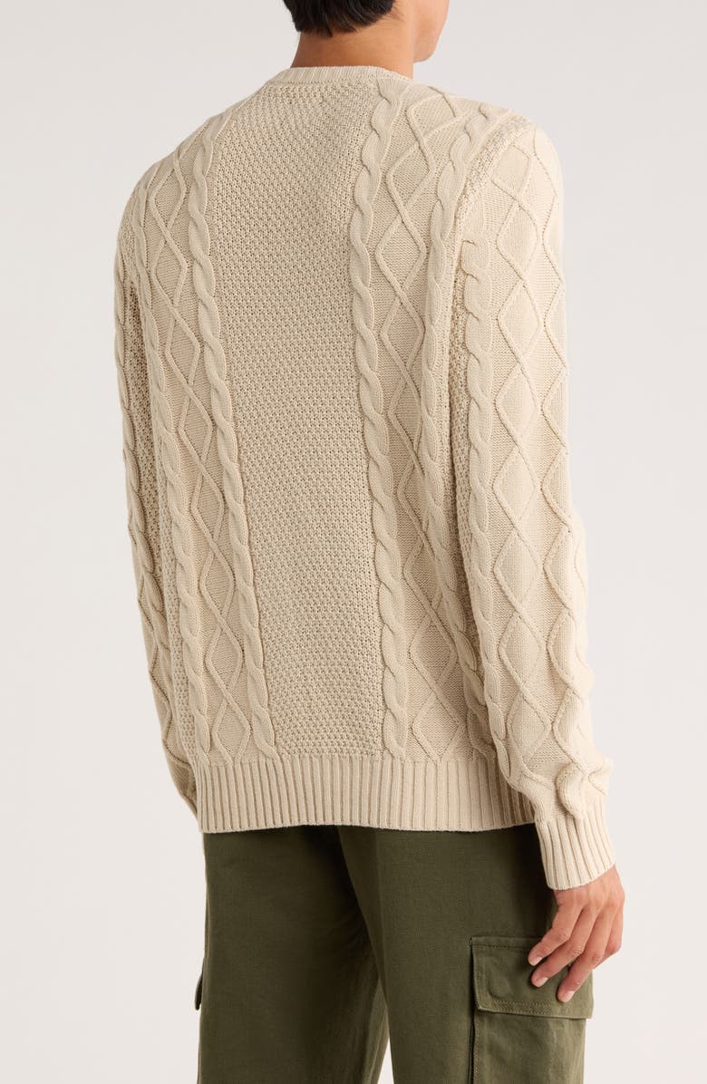 14th & Union Cable Knit Sweater, Alternate, color, Beige Birch