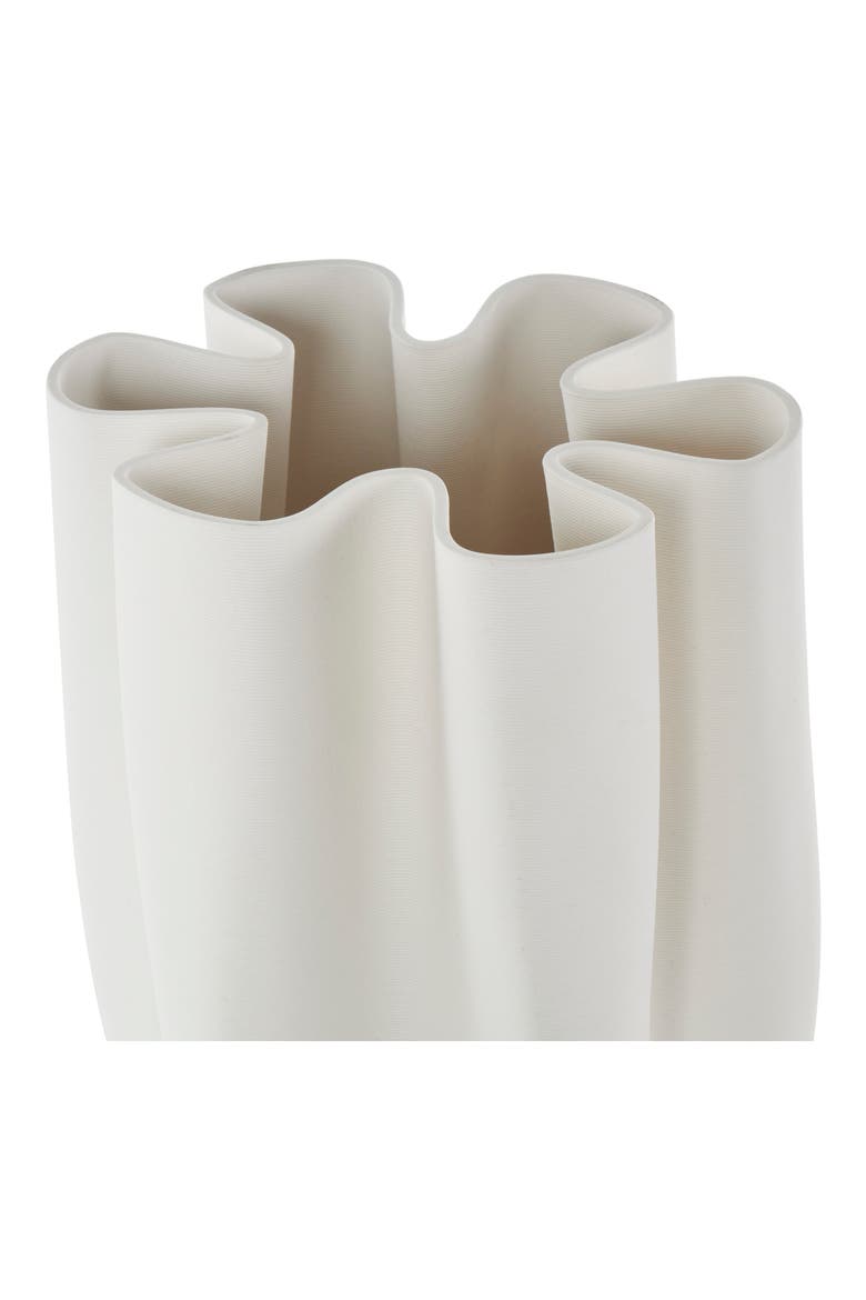 Fluted Ceramic Vase, Alternate, color, WHITE