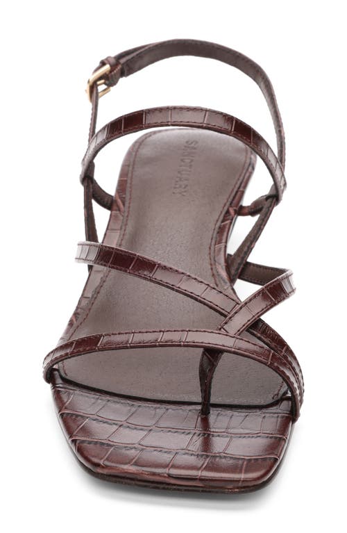 Sanctuary Energy Croc Embossed Kitten Heel Sandal In Java
