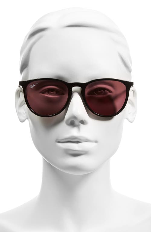 Ray Ban Ray-ban 54mm Polarized Gradient Round Sunglasses In Black/purple