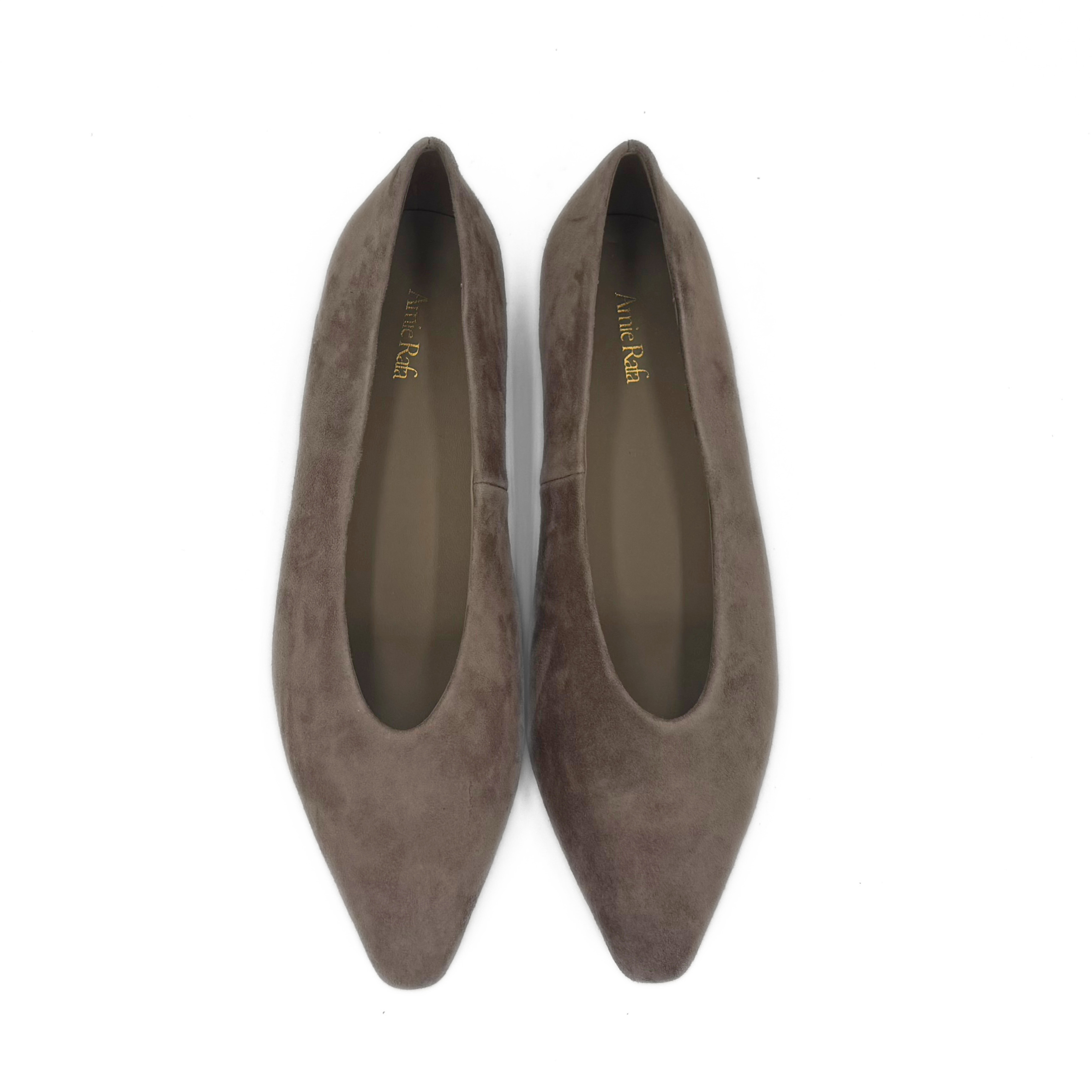 Riley Suede Ballet Flats, Alternate, color, Taupe