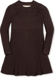 Hope & Henry Kids' Organic Bobble Yoke Sweater Dress
