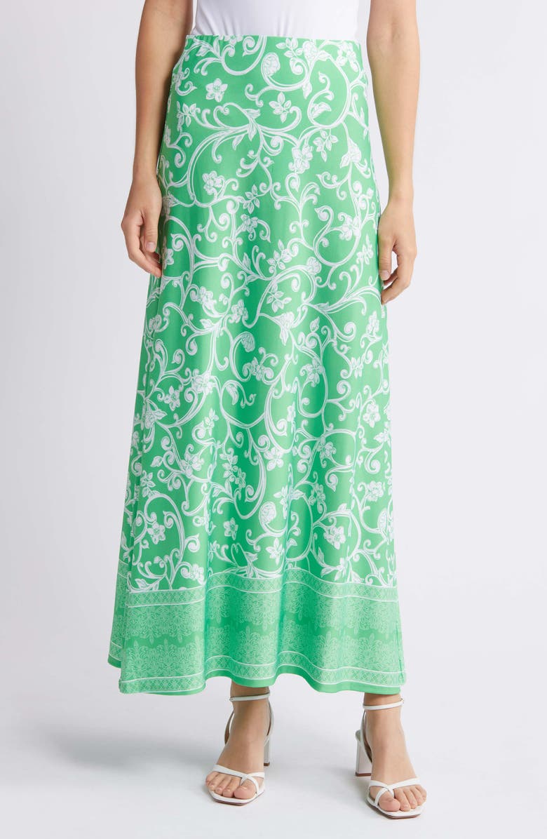 Vince Camuto Floral Print Maxi Skirt, Main, color, 