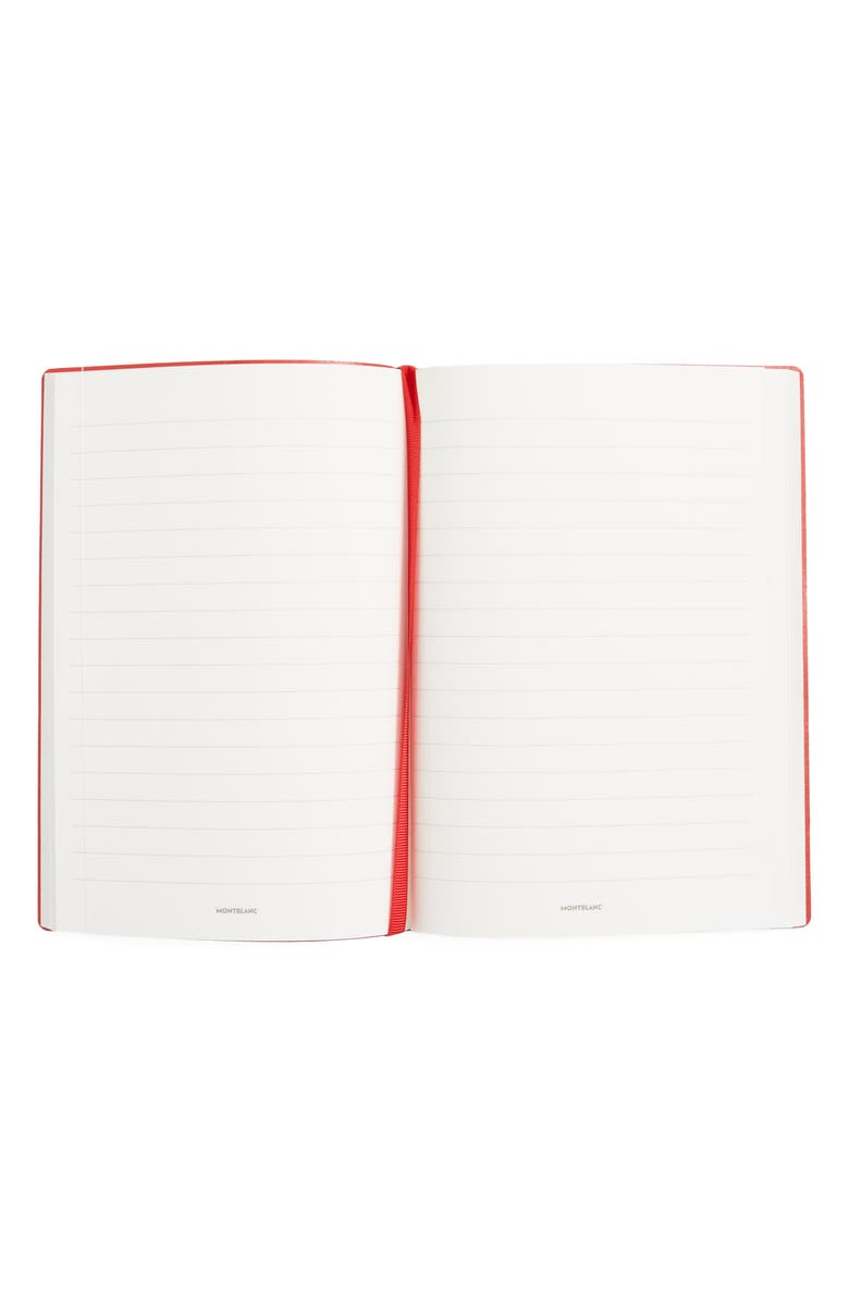 Montblanc Leather Lined Notebook, Alternate, color, Red