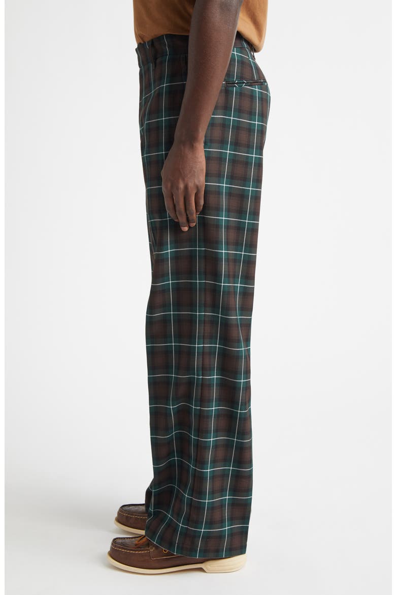 Sune Plaid Bootcut Pants, Alternate, color, GREEN CHECK