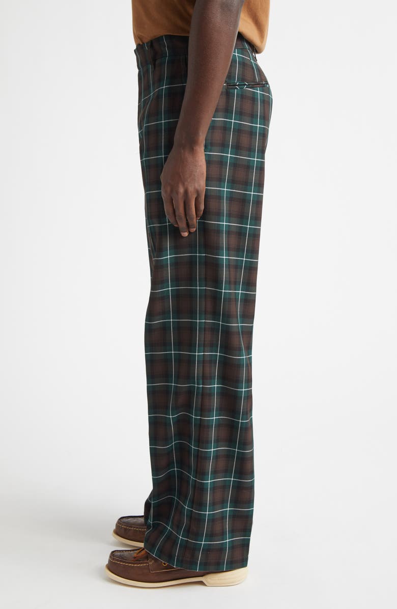 STOCKHOLM SURFBOARD CLUB Sune Plaid Bootcut Pants, Alternate, color, Green Check