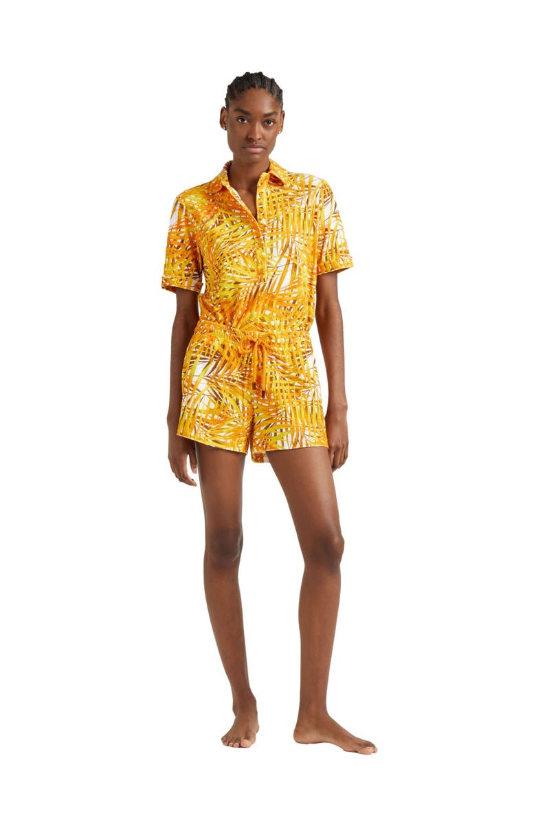 Vilebrequin Women's Palm Leaves Printed Organic Terry Cotton Polo, Main, color, 