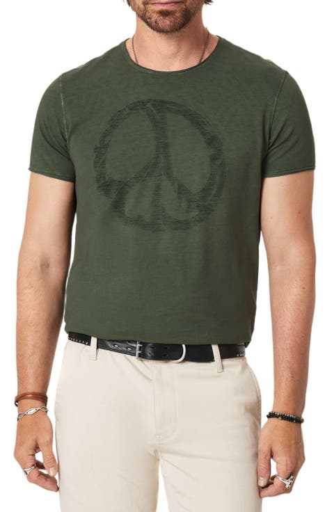 Peace Maker Raw Edge Crewneck T-Shirt