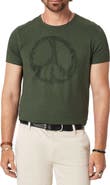 John Varvatos Peace Maker Raw Edge Crewneck T-Shirt