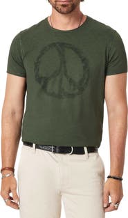 John Varvatos Peace Maker Raw Edge Crewneck T-Shirt
