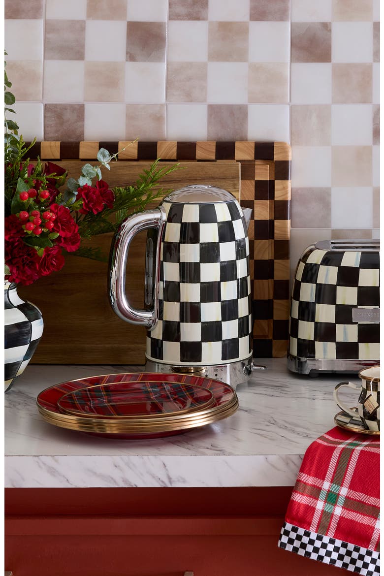 Courtly Check Electric Kettle, Alternate, color, COURTLY
