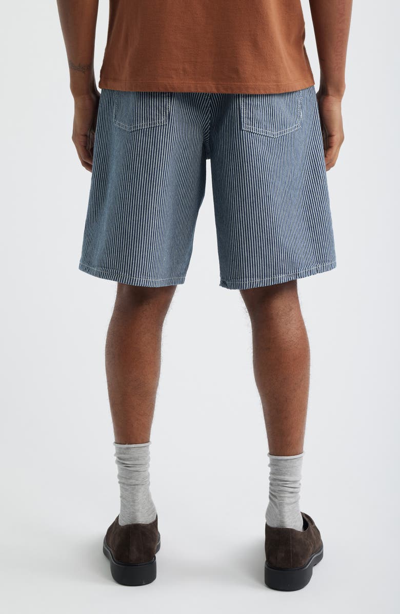 Les Deux Ryder Stripe Denim Shorts, Alternate, color, Dark Navy