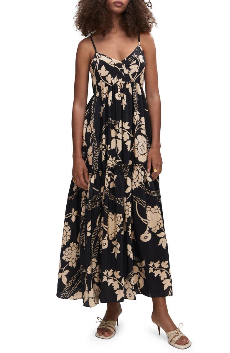 MANGO Print Sleeveless Maxi Sundress, Main, color, 