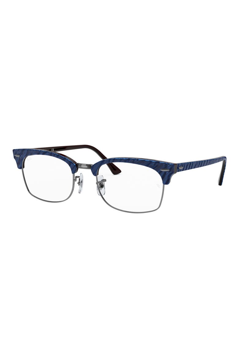 55mm Rectangle Optical Glasses, Alternate, color, BLUE