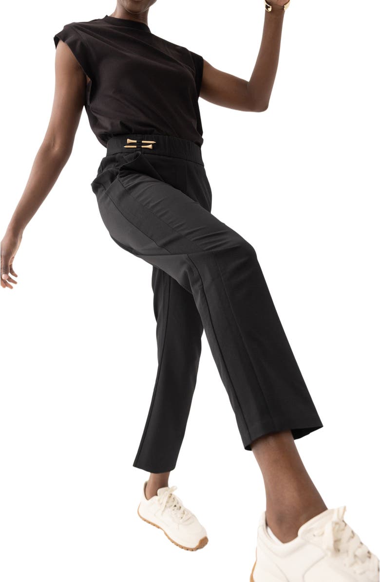 Honors The Pant with Tuxedo Stripe, Alternate, color, Black