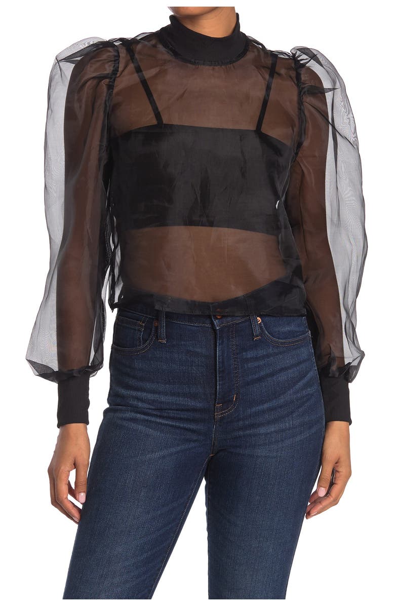 Know One Cares Organza Top, Main, color, 